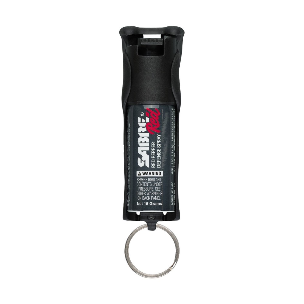 SABRE® Pepper Spray with Quick Grip with Practice Spray, Finger Loop, Keychain