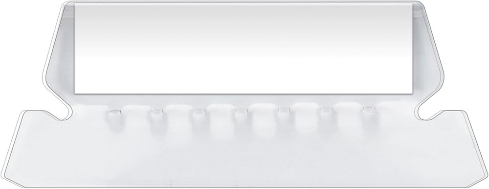 Hanging File Folder Plastic Tabs, Clear, Pack of 25