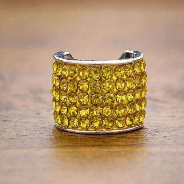 CharMED Stackable Personalize Stethoscope Bling Charm | Bright Yellow