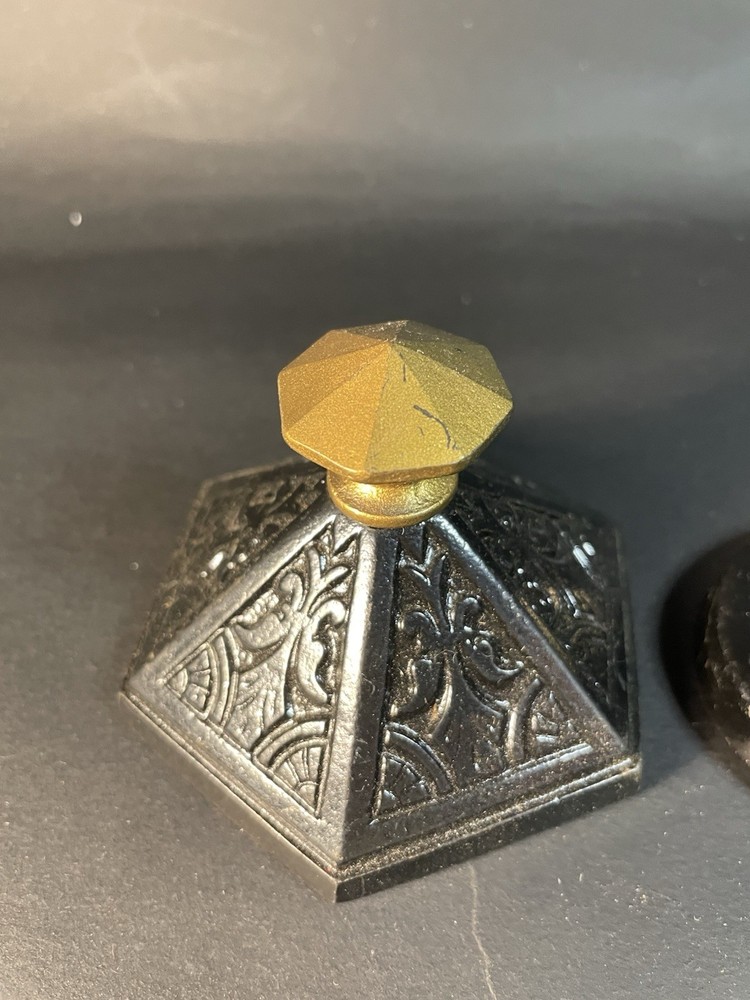 2 Cast Iron Paperweights Decorative