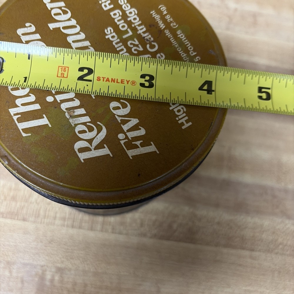 Empty Remington .22 Five Pounder Vintage Tin