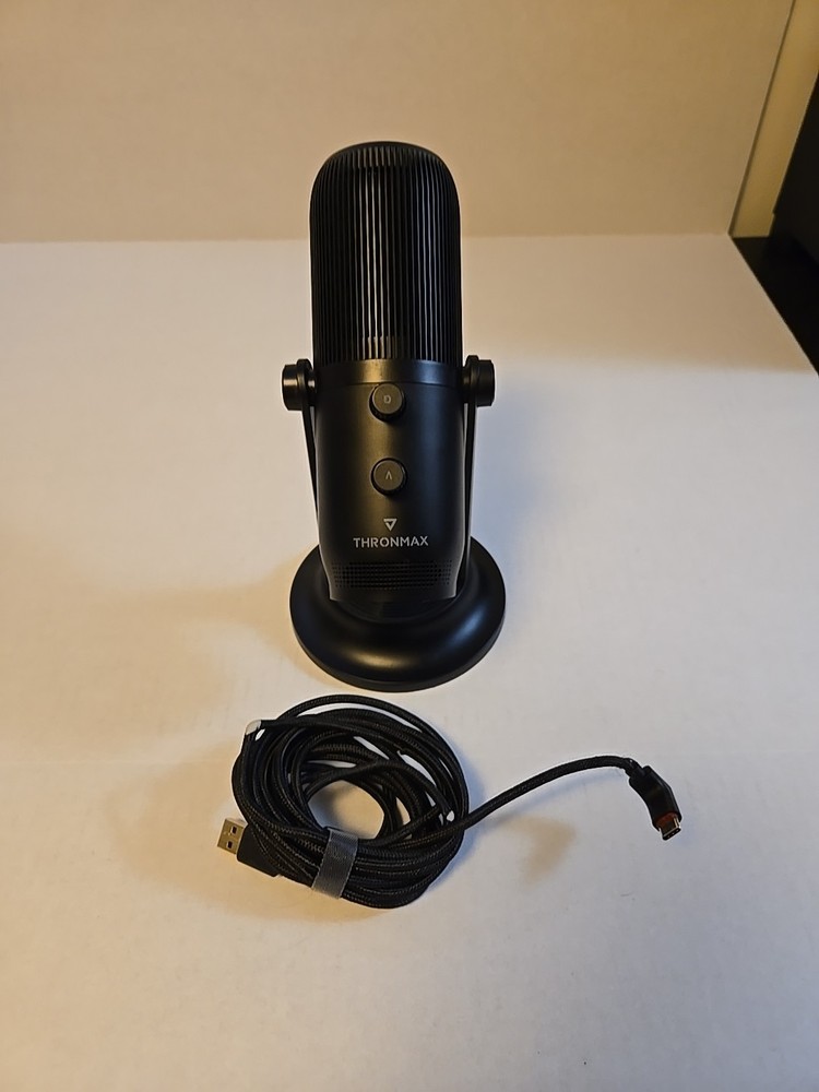 Thronmax MDrill One USB Microphone with Tabletop Stand,Jet Black