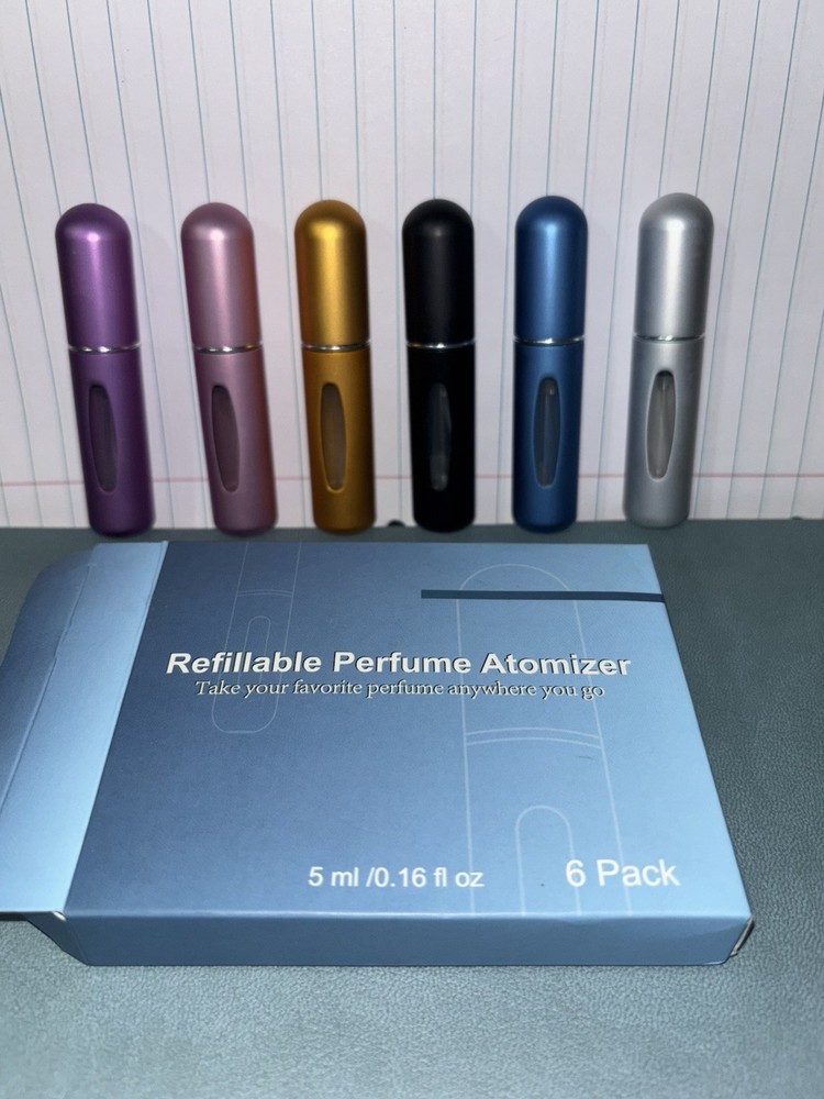 6 Pack 5 ml Perfume Sprayer Atomizers Travel Size Refillable New