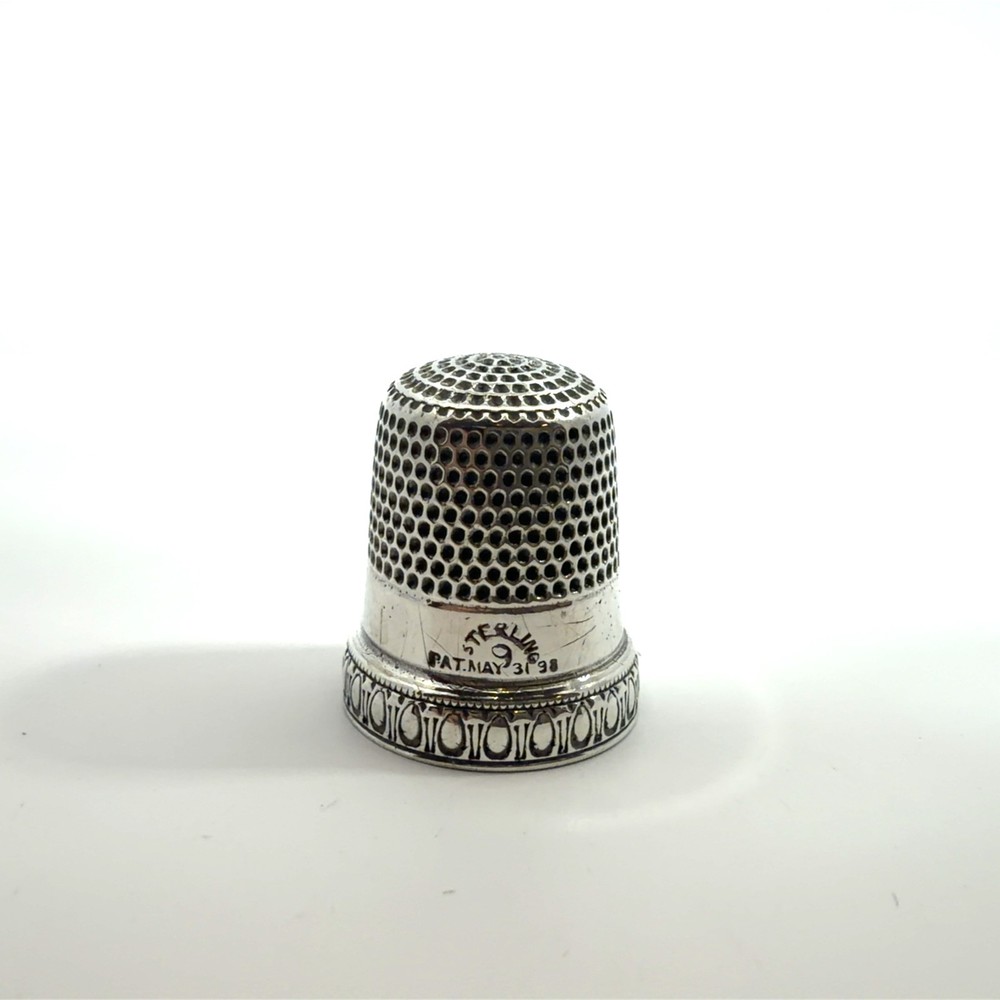 Vintage Sterling Silver Sewing Thimble Size 9