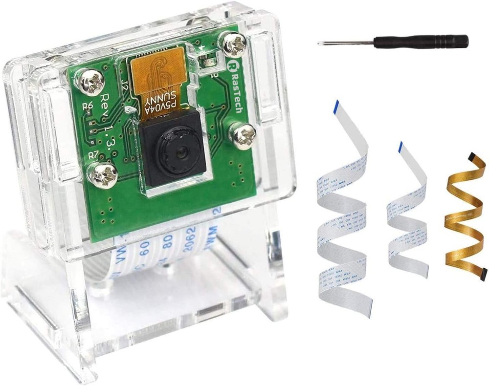RasTech for Raspberry Pi Camera Module 5MP 1080p OV5647 Webcam Small, Clear