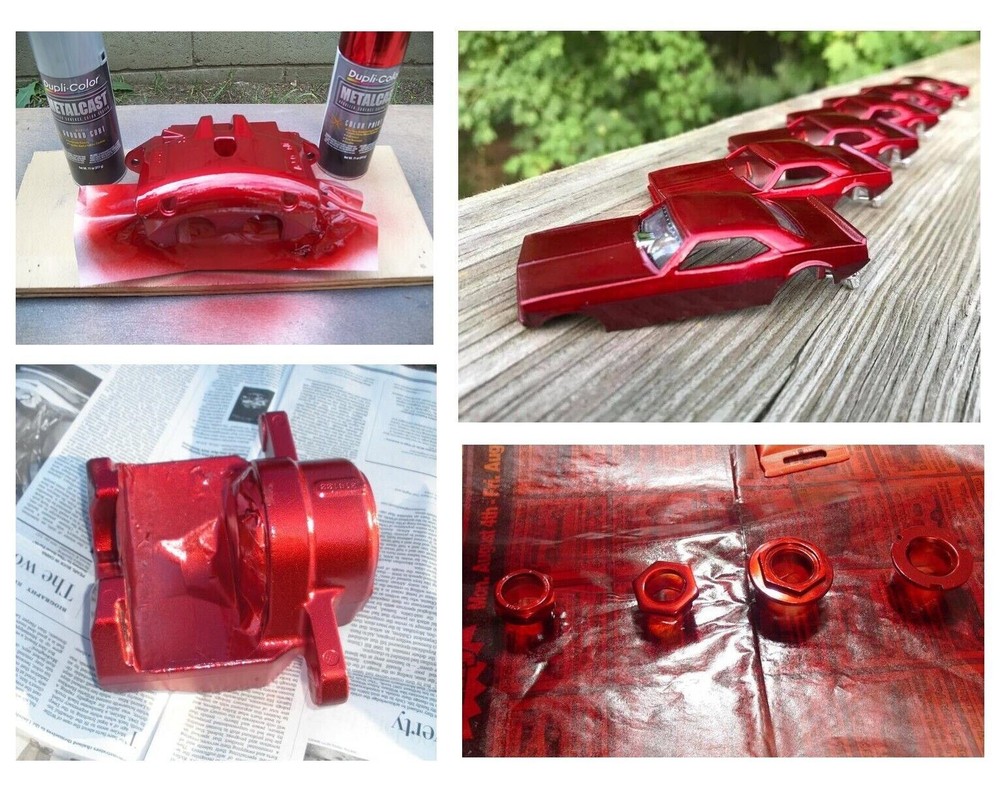 2PK Red Anodized Engine High Heat Coating + Base Ground Anodized Paint 2 Cans