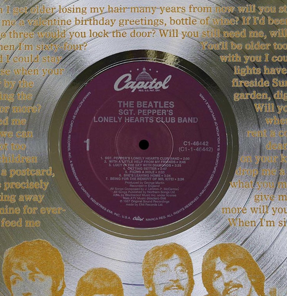 Beatles - When I'm 64 Framed Etched Silver LP Shadowbox