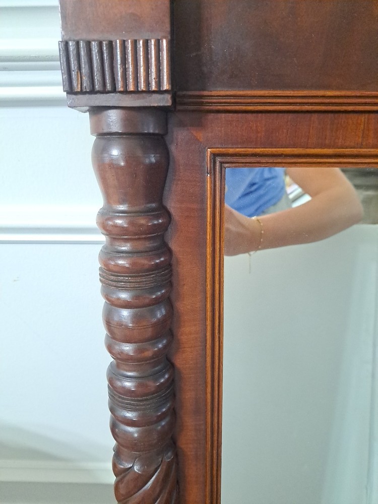 Antique American Empire Wall Console Mirror