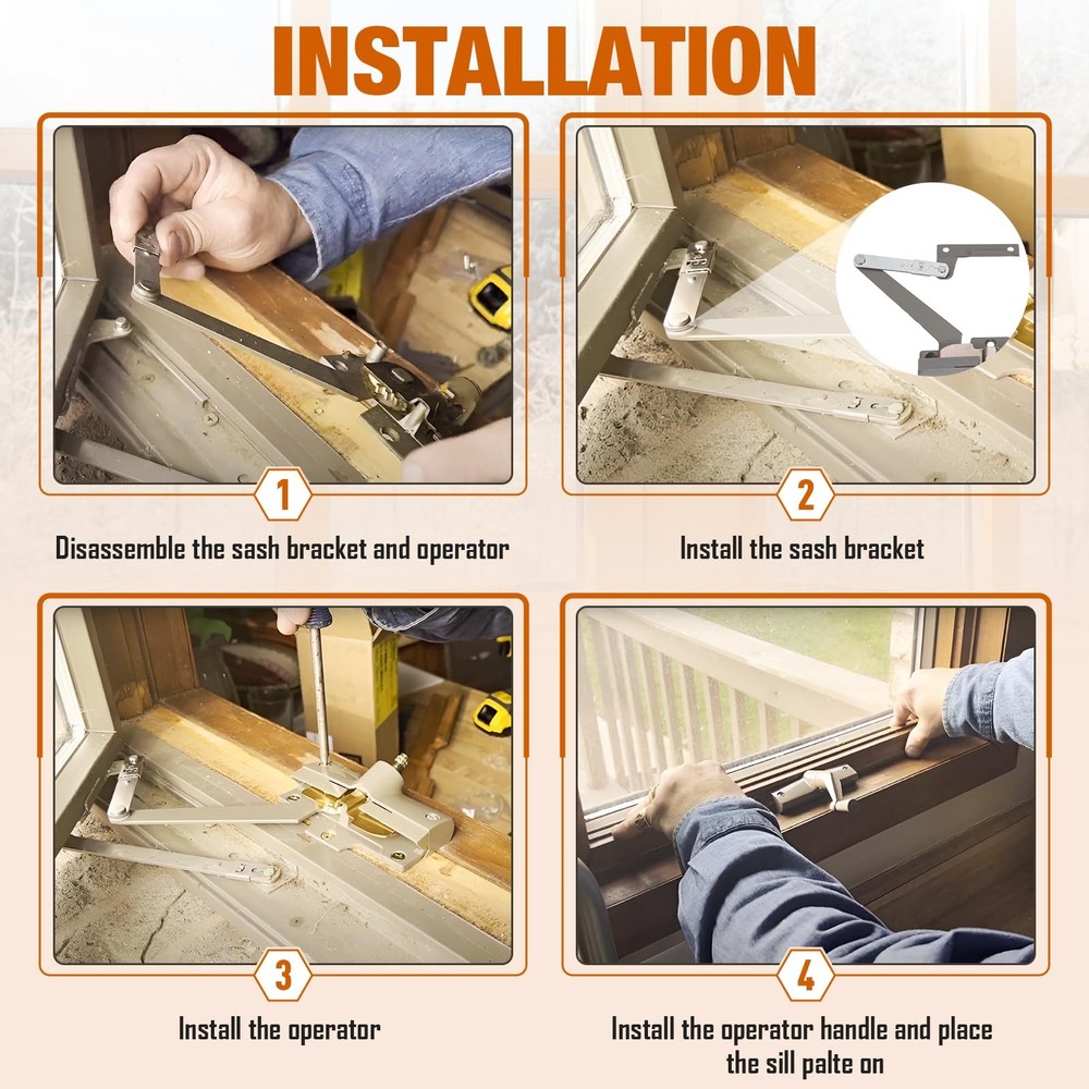 Split Arm Operator Right Hand with Handle for Replacing Damaged Window Crank ...