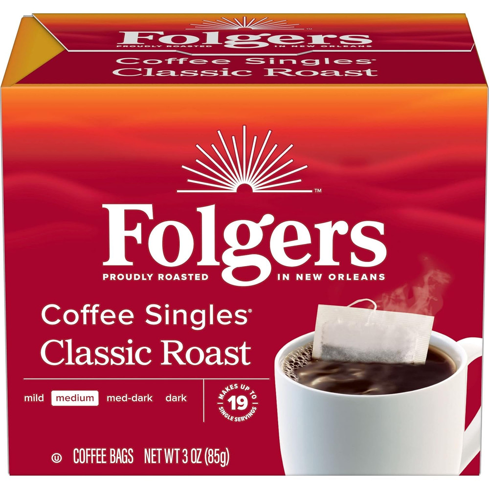 Classic Medium Roast Coffee, 19 Single Serve Coffee Bags
