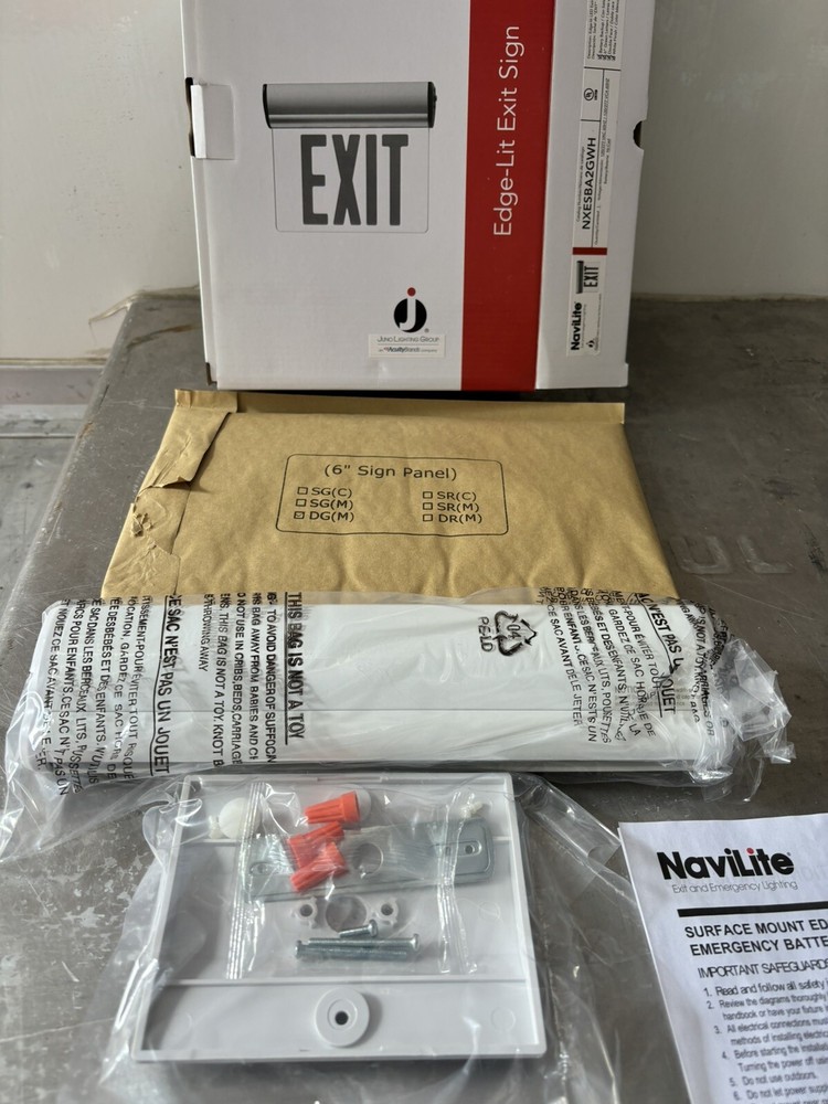 Juno Lighting Navilite GREEN Exit Sign NXESBA2GWH