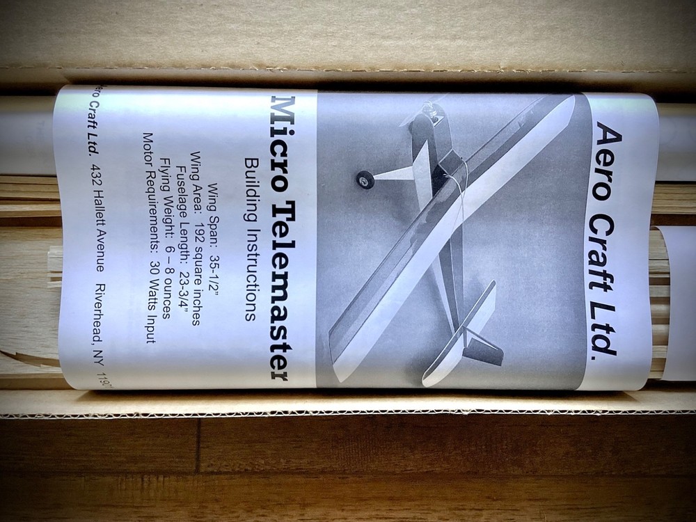 HOBBY LOBBY micro TELEMASTER RC “Electric” - 35-1/2” Span ⭐️⭐️⭐️⭐️⭐Balsa Kit 🆒