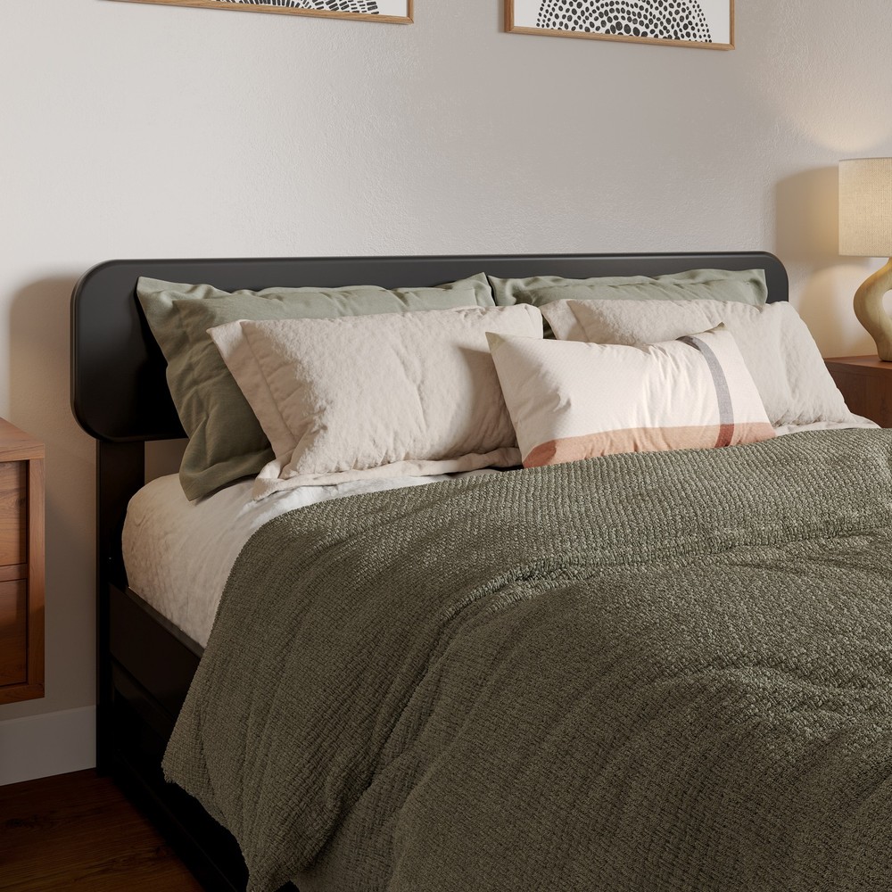 Florence Full Solid Wood Headboard in Black