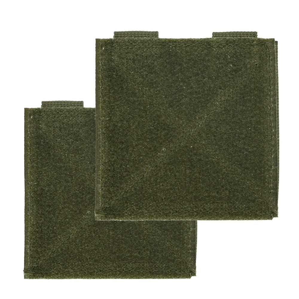 2Pack Molle Patch Panel Hook&Loop Adapter for DIY 4''x4'', Green