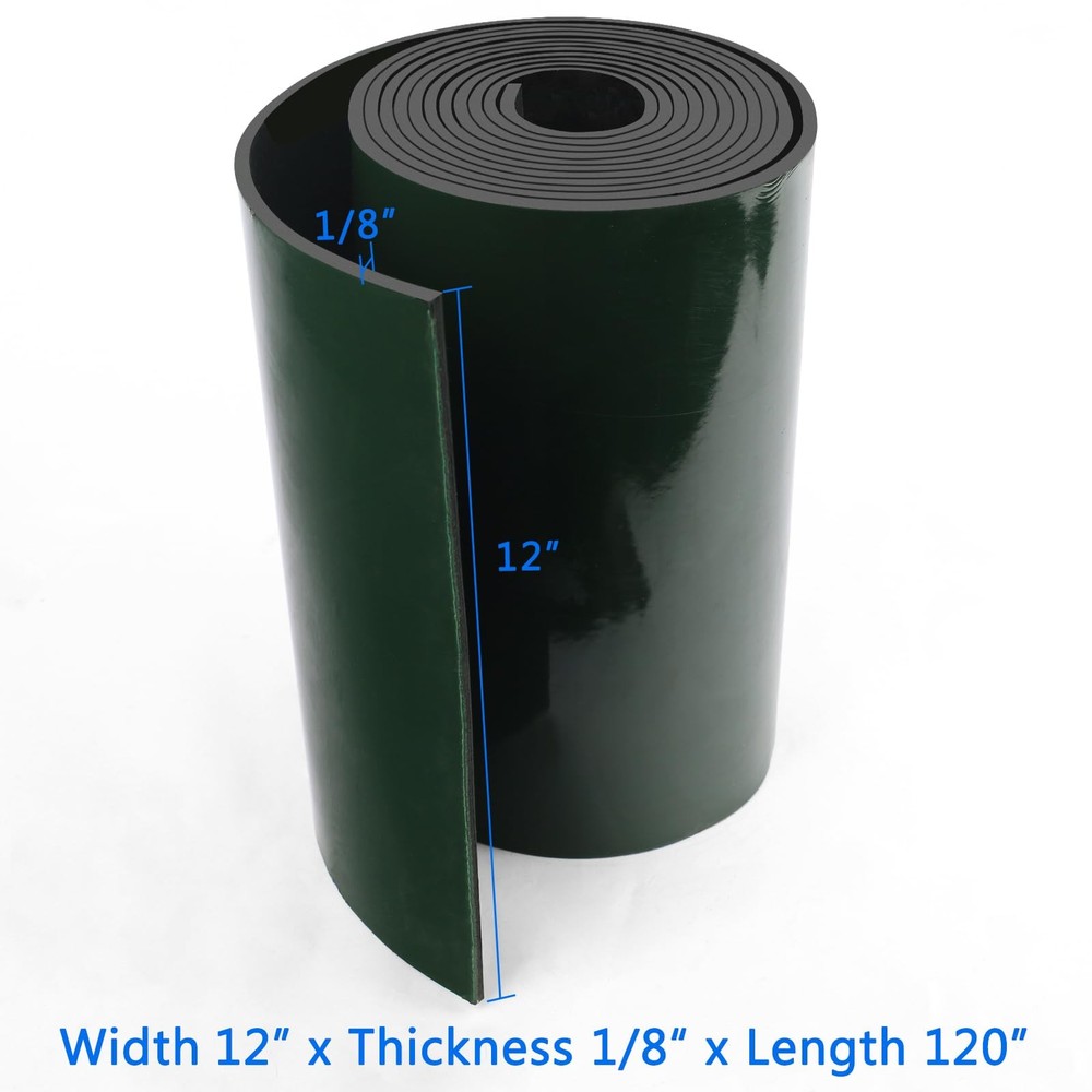 Adhesive Solid Rubber Strip 12x1/8x36 Inch Self Neoprene Roll Backing Gasket