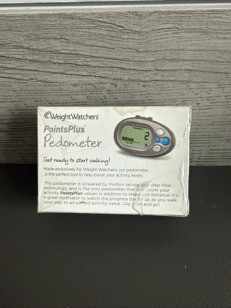 Weight Watchers PointsPlus Pedometer Digital Step Distance Activity Tracker Gray