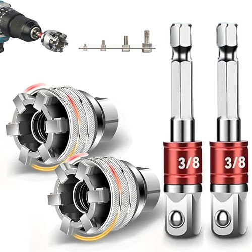 Adjustable Universal Socket Wrench Tool Set - Multi-Function 10mm-19mm Black