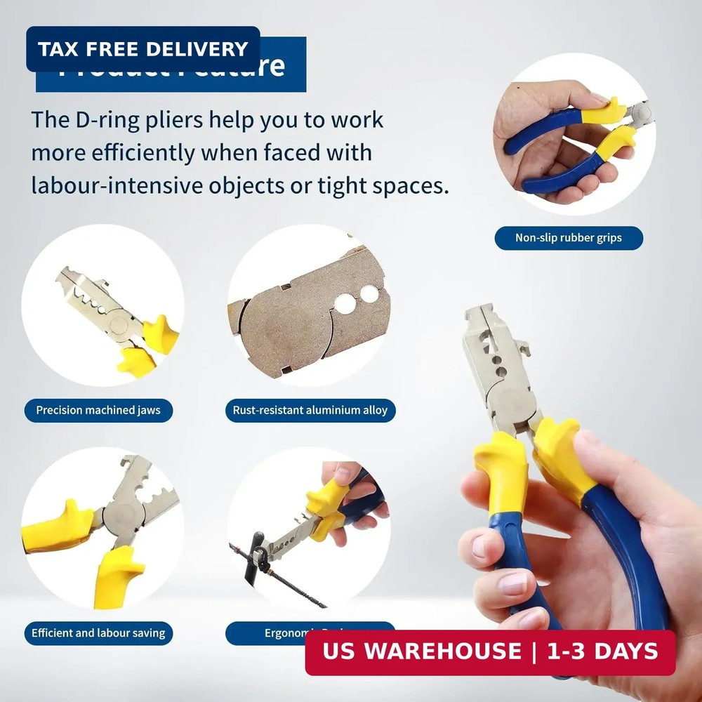 SPG Bow String Nock Point Pliers - D Loop Pliers with D Loop Material for Compou