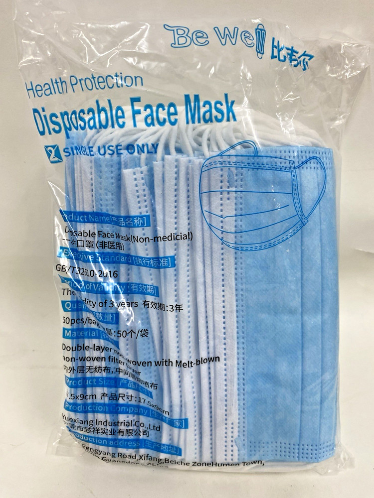 Face Masks Blue Pack - 1000 Pieces THREE CENTS EACH