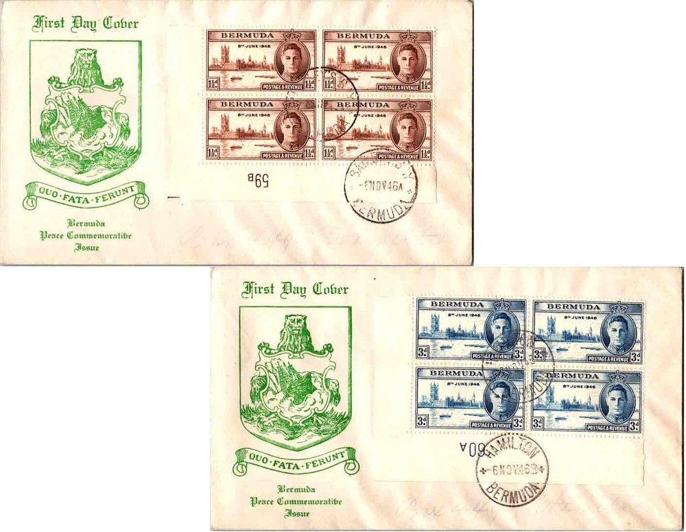 Bermuda Scott 131-132 Unaddressed.