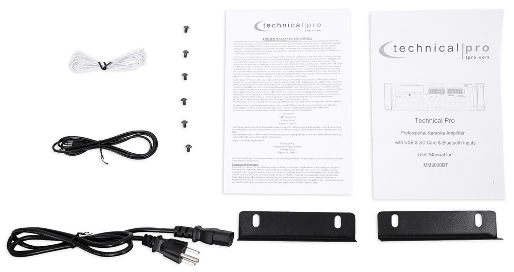 Technical Pro MM2000BT Bluetooth Karaoke Mixer System+(2) 6.5" Ceiling Speakers