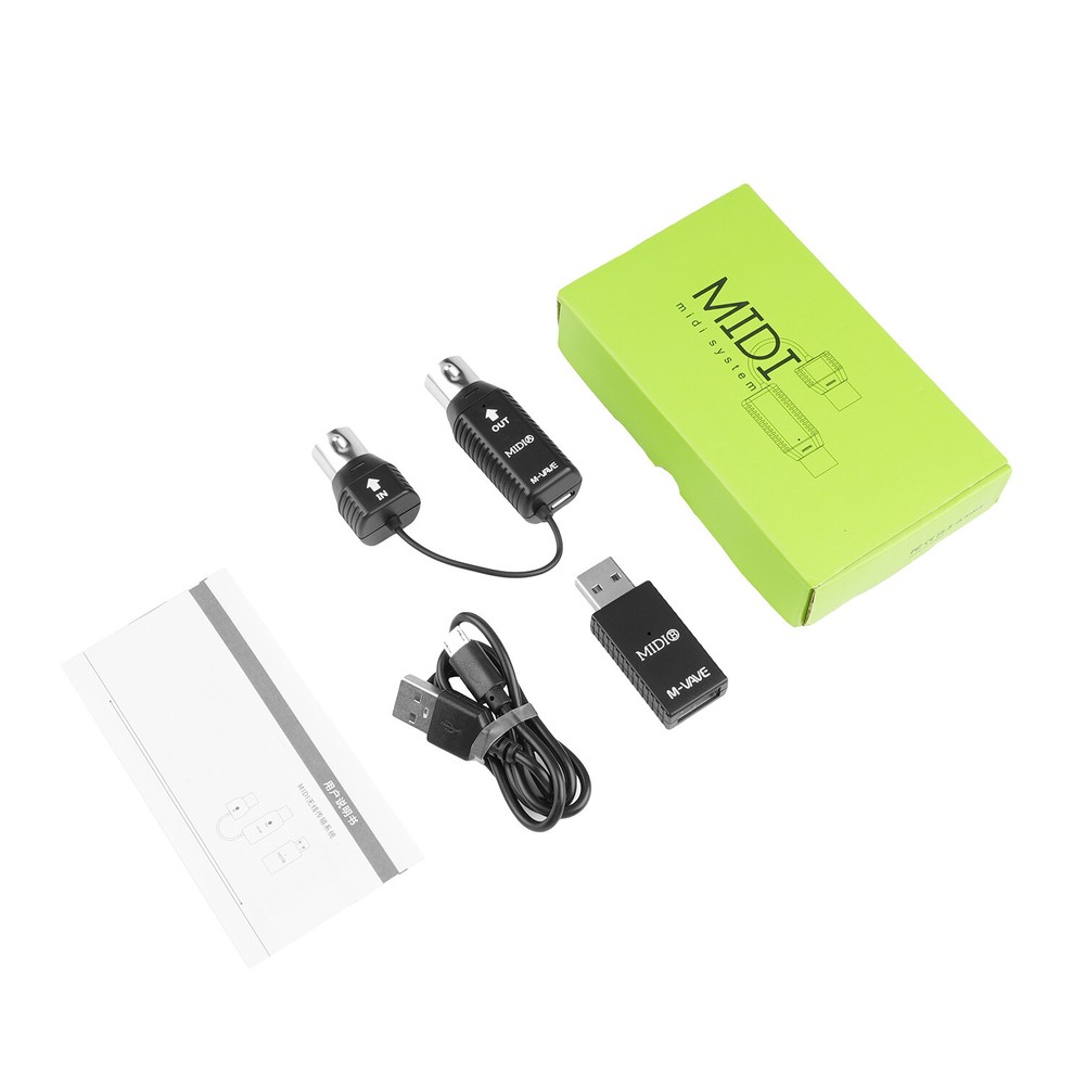 M-VAVE Wireless MIDI Adapter Bluetooth MIDI System 5-Pin Interface Low Latency