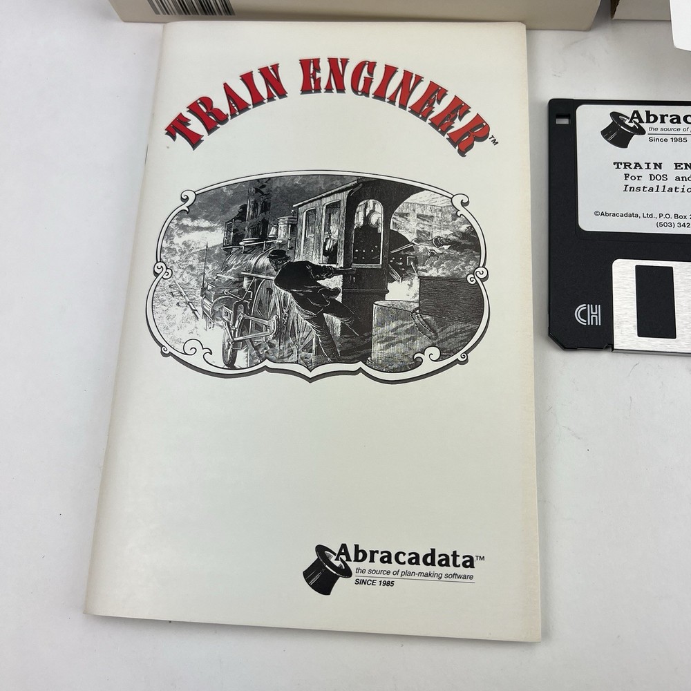 Vintage Computer Simulation Game Software - Train Engineer (1994) Windows/DOS