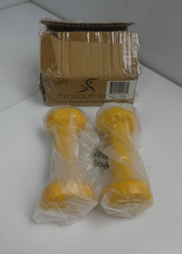 ProsourceFit Neoprene Dumbbells Set 2LB Yellow