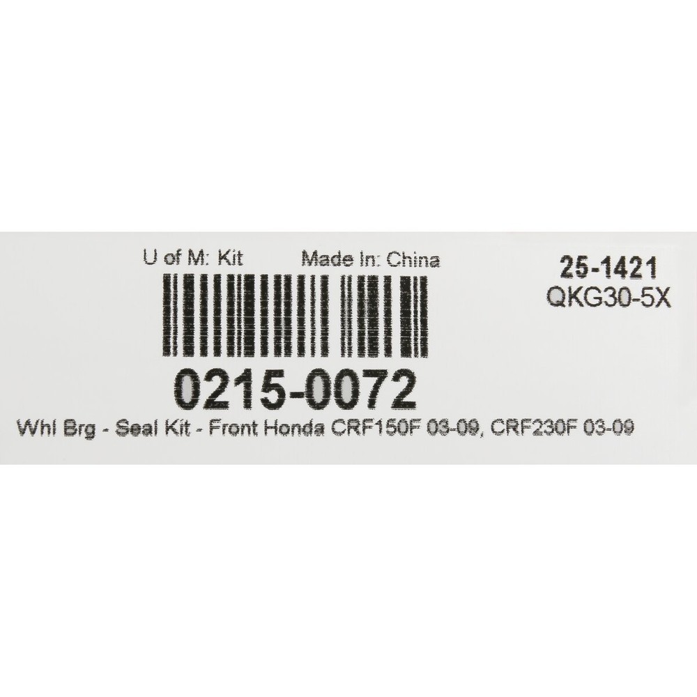 Moose Front Wheel Bearing Kit - 0215-0072