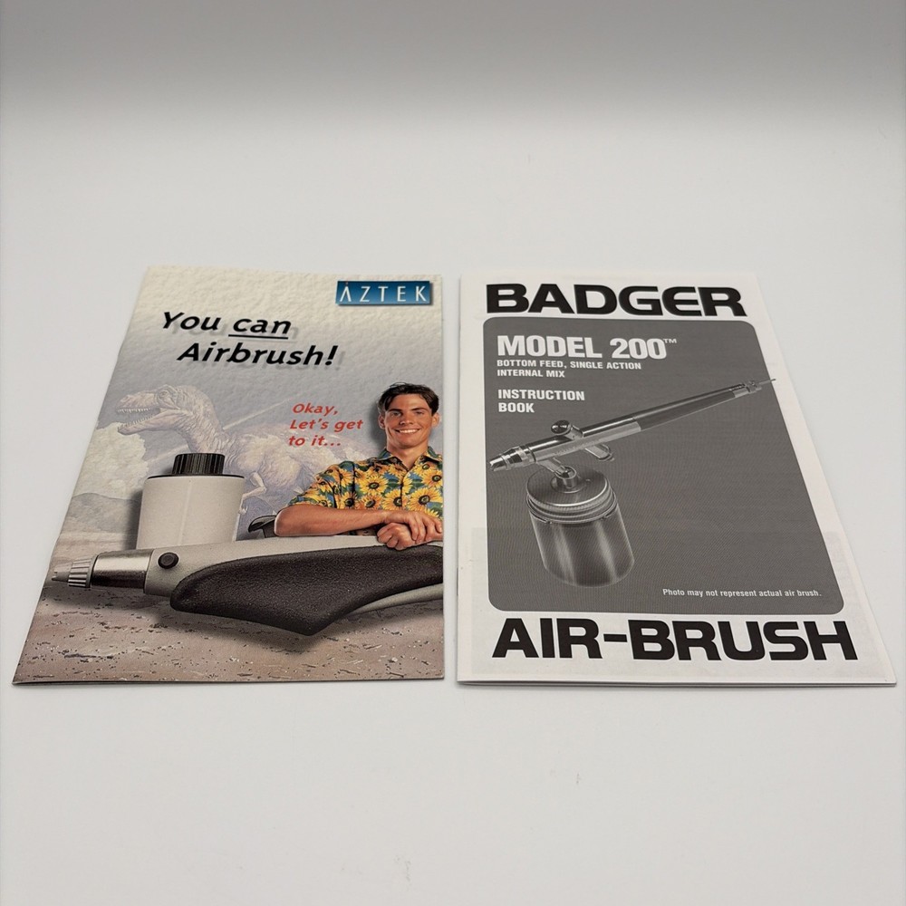Badger Airbrush Set Model 200-3, Single Action. Missing Propel Bottle.