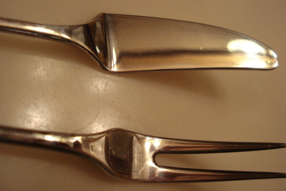 David Andersen 830S Silver Norwegian Ringebu Pickle/Butter Fork & Knife in Box