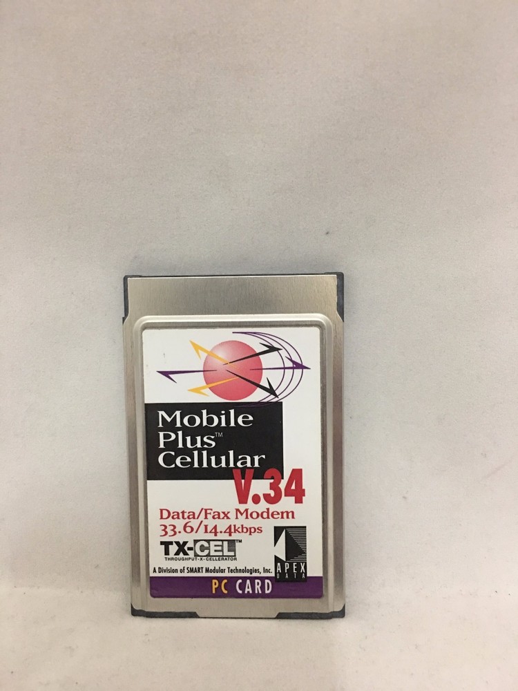 APEX Data Mobile Plus Cellular V.34 Data/Fax Modem 33.6/14.4kbps PC Card