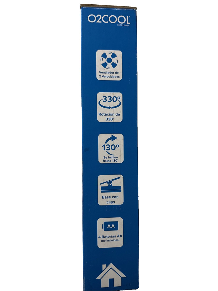 O2COOL 5-inch Battery-Powered Clip Fan Adjustable Rotating Function AA Battery