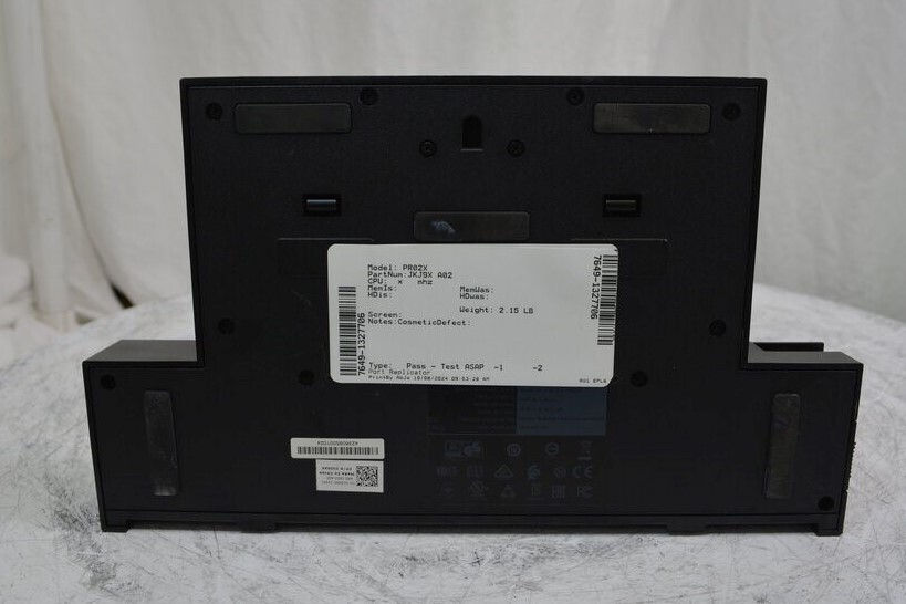 Dell Pr02x JKJ9X A02 Laptop Docking Station SEE NOTES
