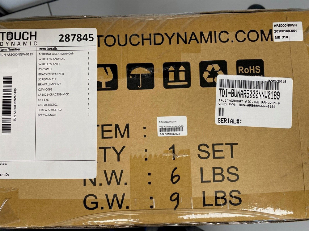 Touch Dynamic ARA500NNWN-0189 14" Wall Mount AIO