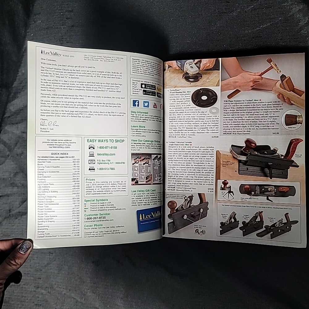 2016-2017 Lee Valley Fine Woodworking Tools Catalog