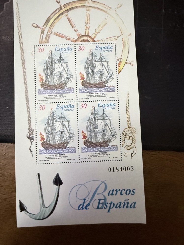 spanish stamps barcos de Espana min sheets
