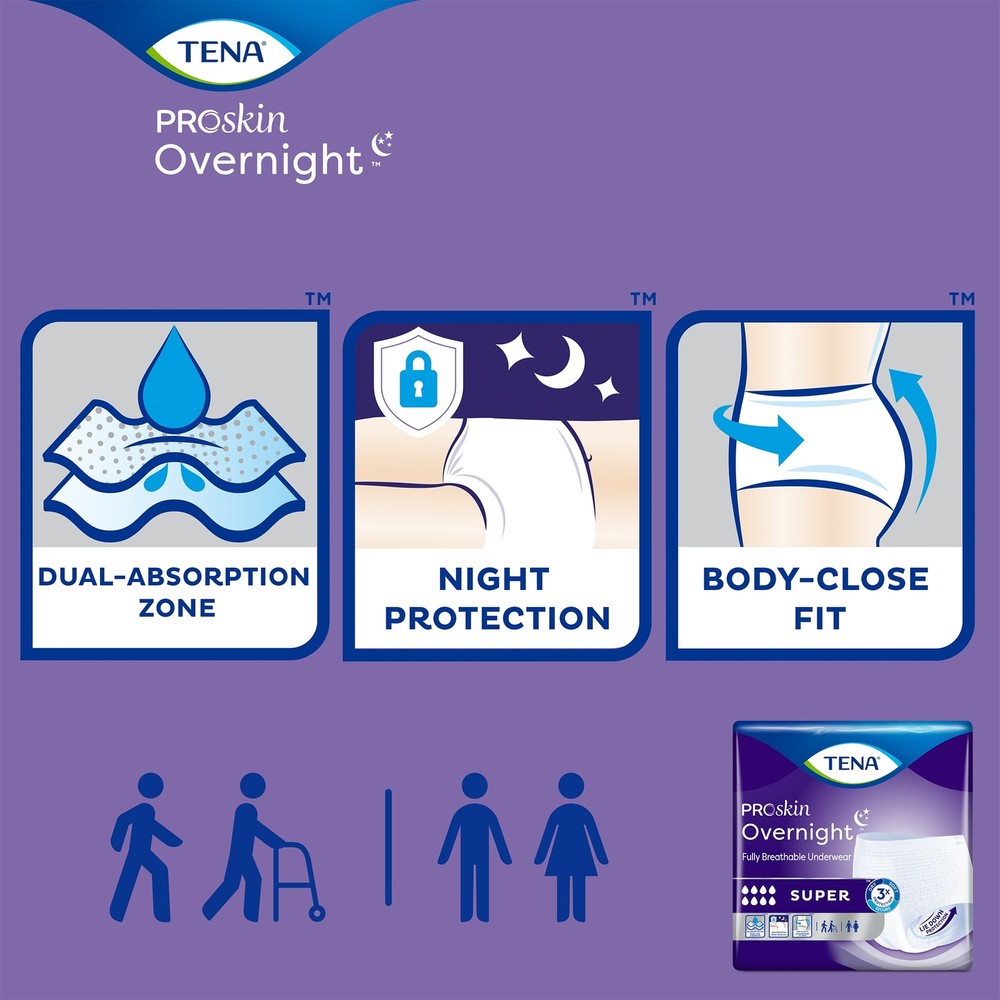 TENA Disposable Underwear Large 56 Ct