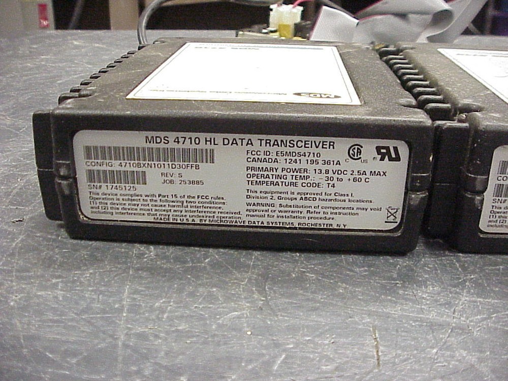 MDS 4710 Series Microwave Data Systems - MDS 4710 Transeiver