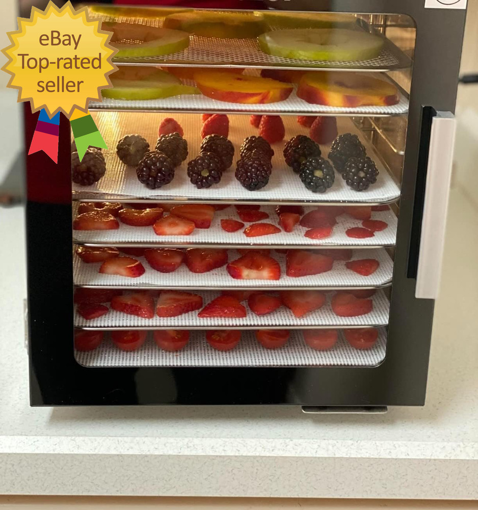 (6 Pack) Silicone Dehydrator Sheets Non Stick Dehydrator Mats for Fruit Dryer