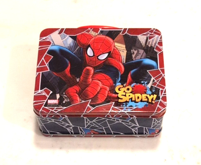 MARVEL SPIDER MAN GO SPIDEY! TIN METAL LUNCHBOX 2013 - EMPTY