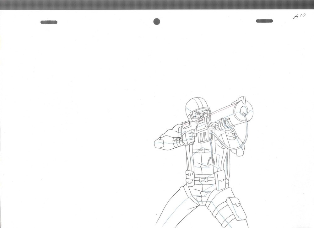 2009 GI JOE RESOLUTE Cartoon Animation Pencil Prod. Drawing QUICK KICK A-10-8