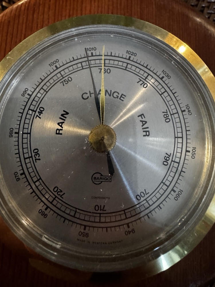 BARIGO Western Germany Compensated Brass Barometer 6” Working