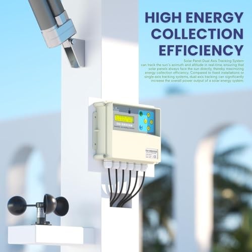 Dual-Axis Solar Tracker Controller Kit – Auto Sun Tracking with LCD, Wind