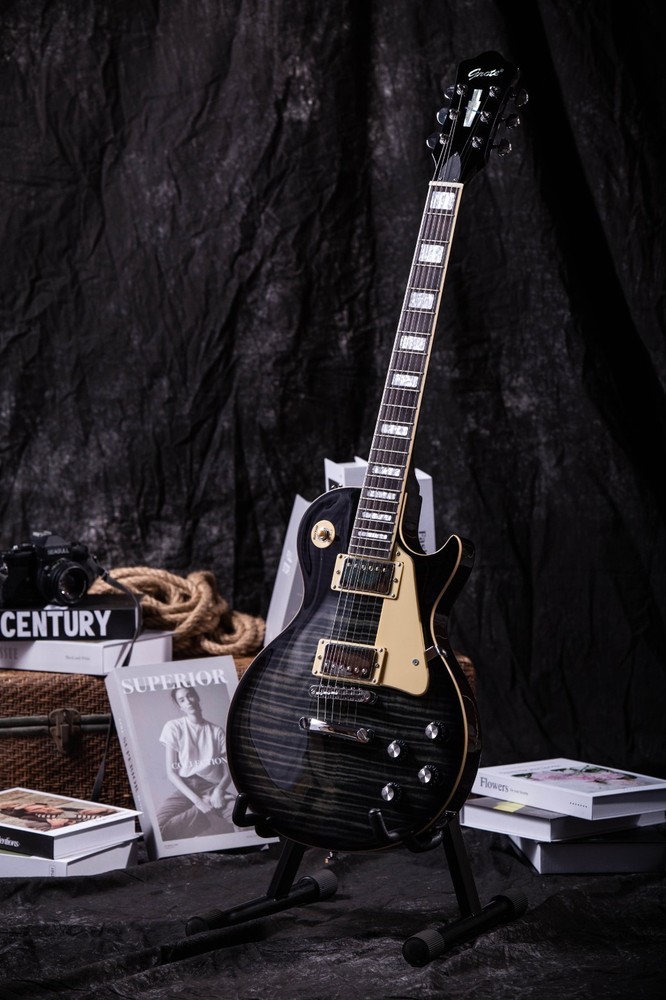 Grote Solid Gloss Black Finish Electric Guitar GTLP-02