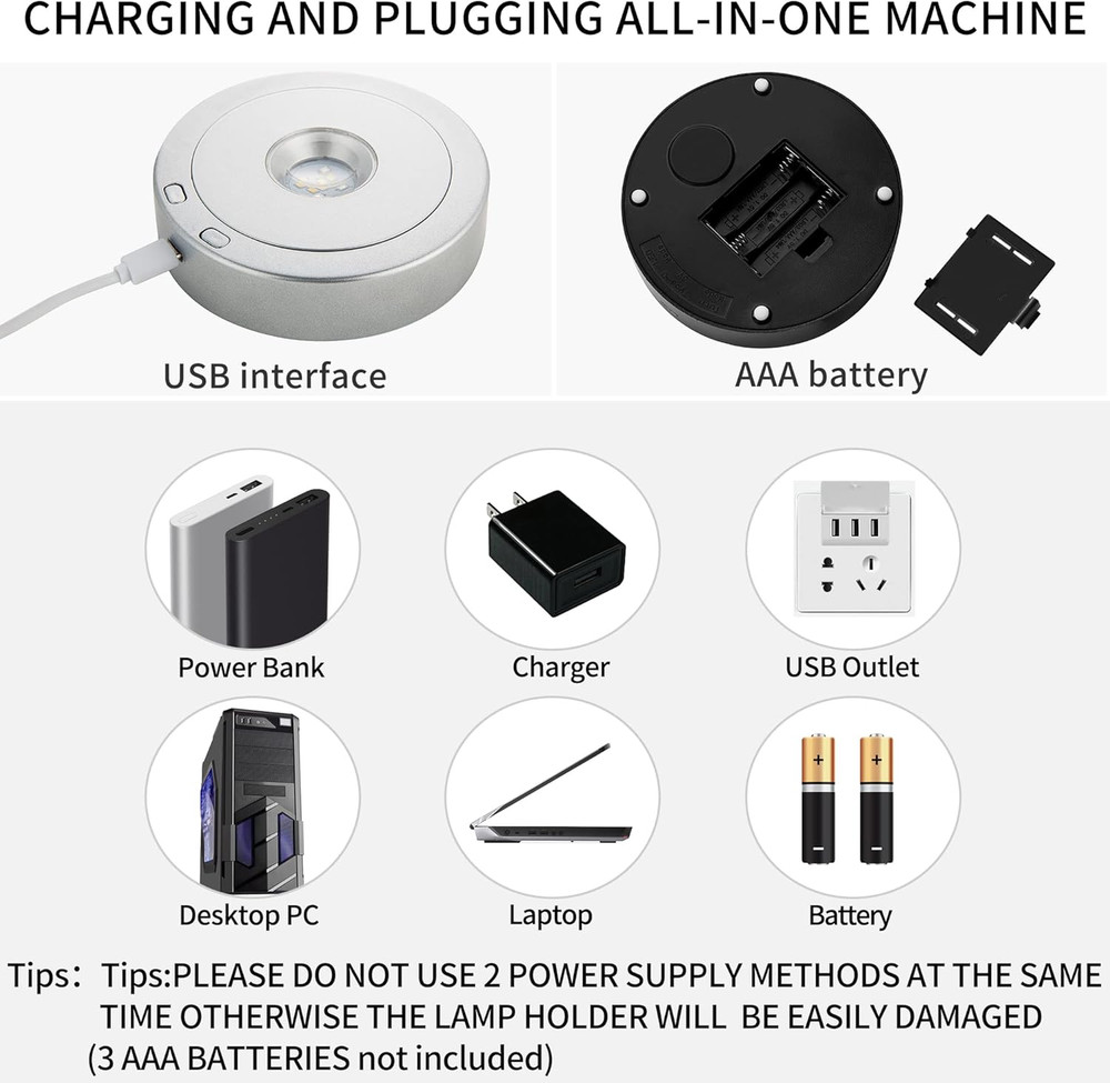 Rotating Display Stand - Spinning Display Stand with Colored Lights - Lighted LE