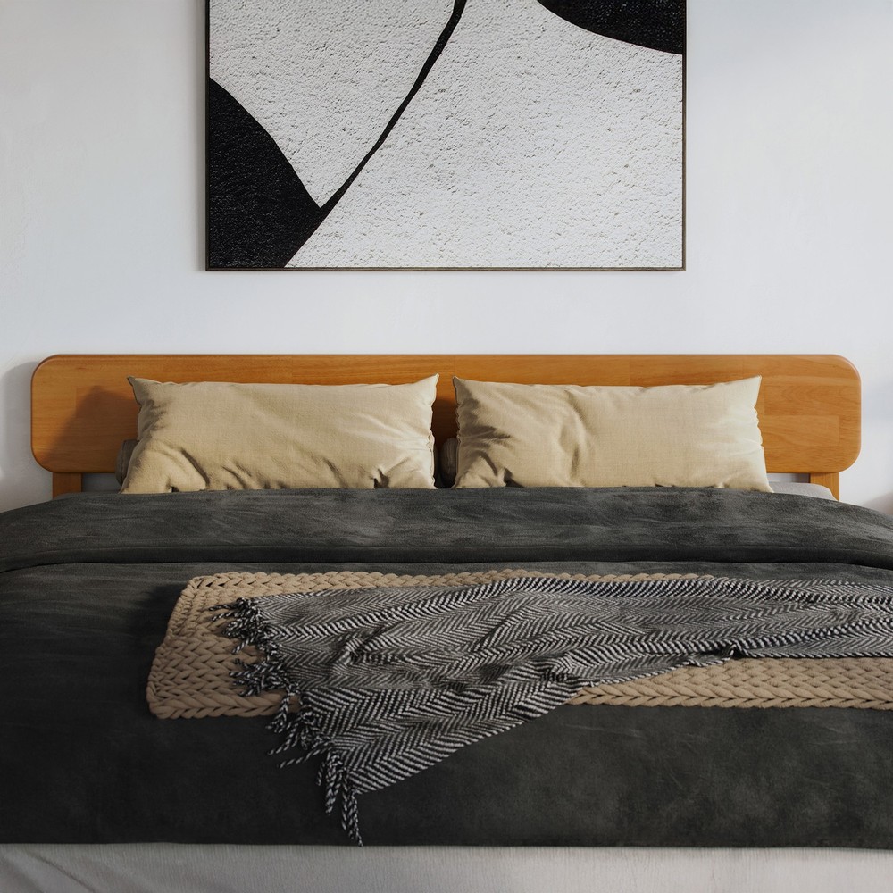 AFI Florence King Sized Solid Hardwood Headboard in Light Toffee