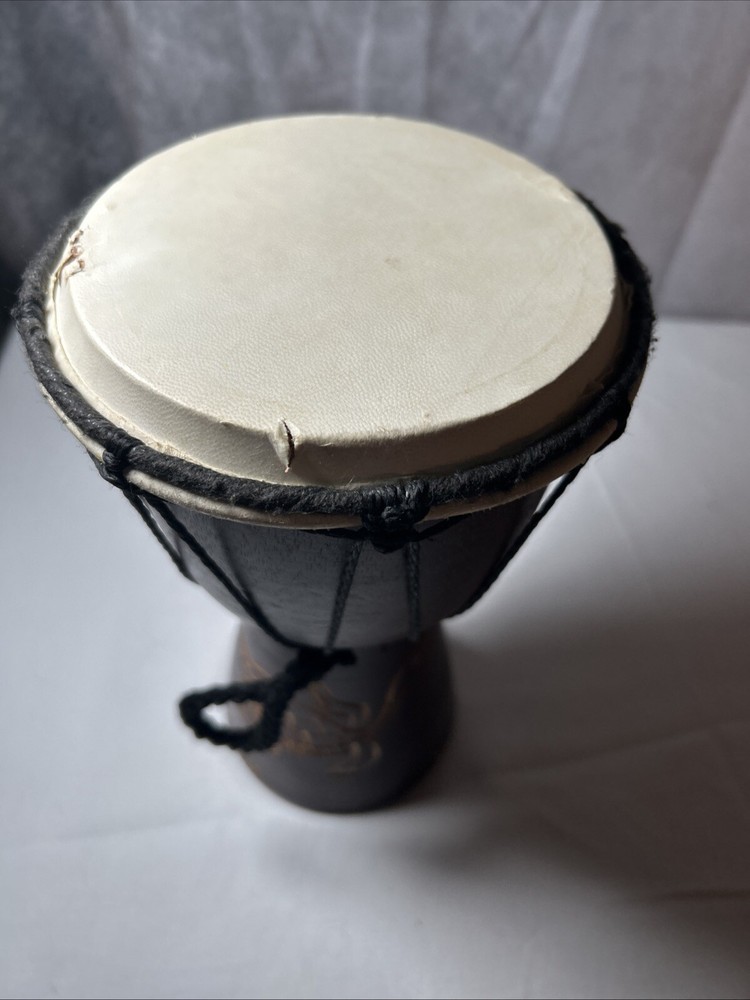 Small Handcrafted Wood Djembe Drum 10”