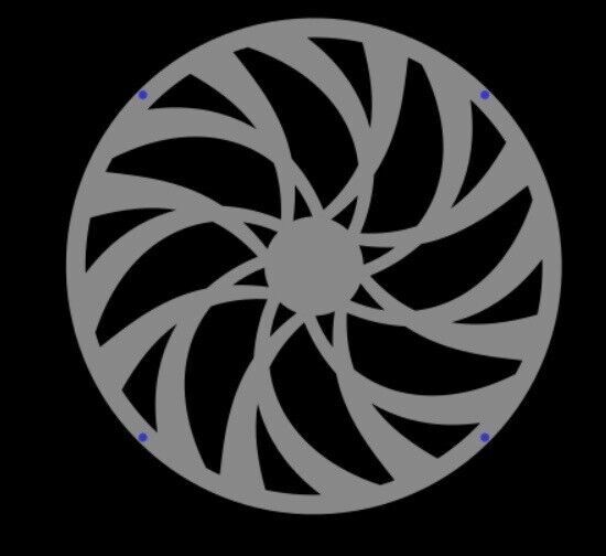 Custom Metal Raised Speaker Grill 1pc Wheel