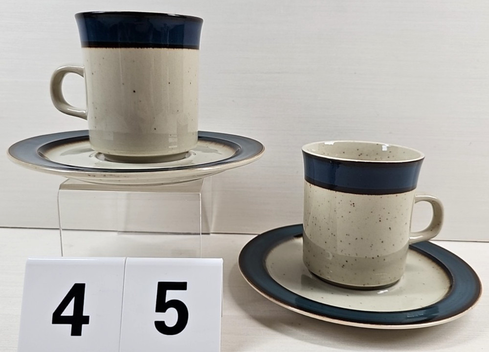 (2) Sango Mariana 5 Pc Place Setting Vintage Rainbow Table Dining Dish Retro Lot